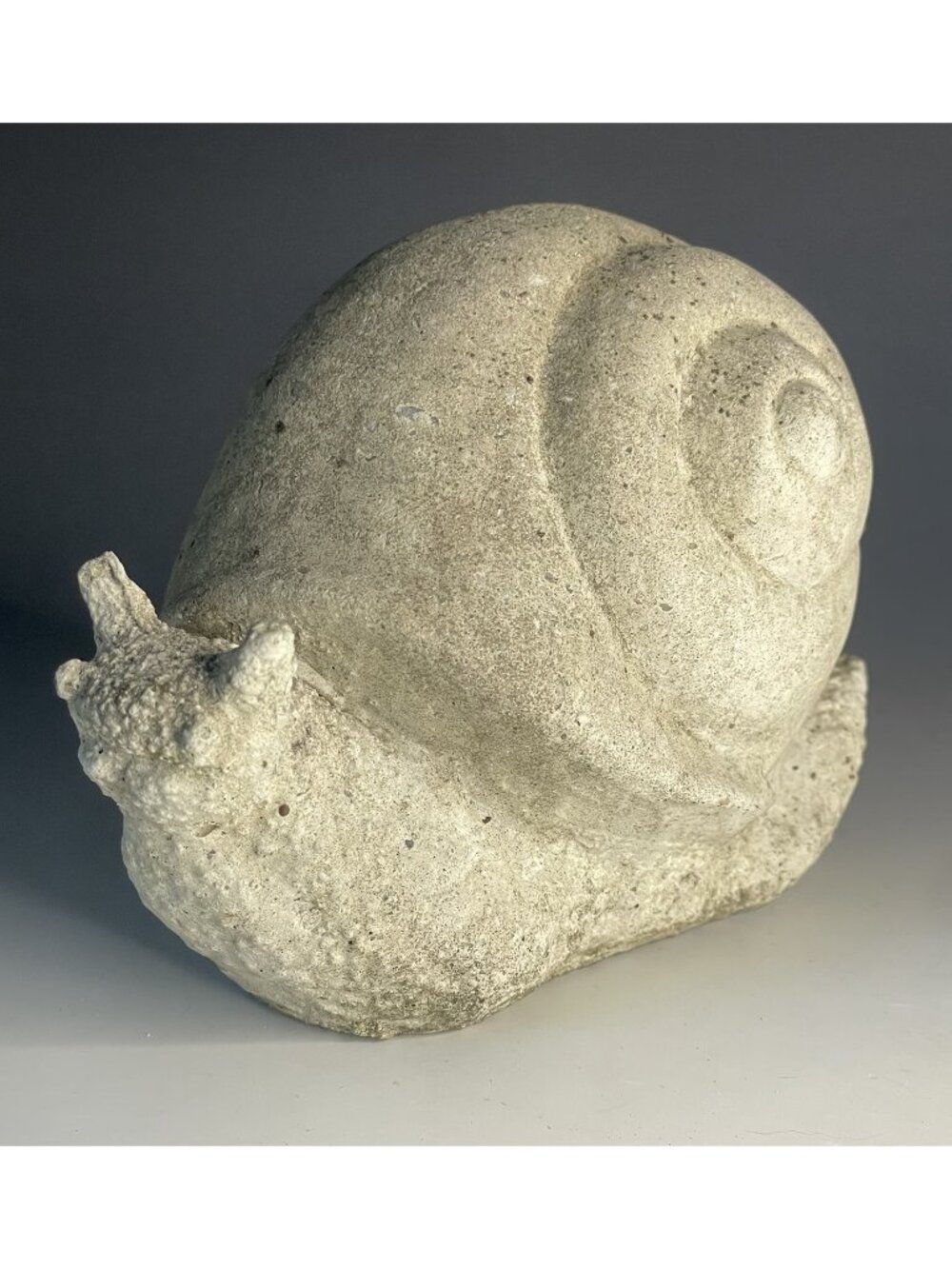 Vintage Cast Concrete Garden Snail Art Sculpture Whimsy Revival